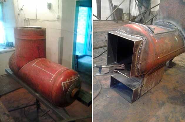 Буржуйка своими руками из газового баллона – изготовление камеры сгорания и зольника Изготовление топливника печи из баллона